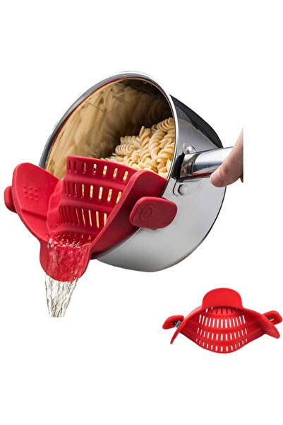 STARSTAR Silicone pasta strainer, wide opening for draining, suitable for was...