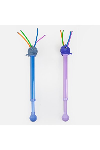OEM Pistol cu apă de 60cm - Mâner în formă de rechin, 4 duze (Albastru/Violet)