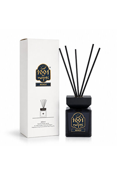 1001 de nopti Odorizant de Camera Mango 200 ml, Reed Diffuser Premium cu Beti...