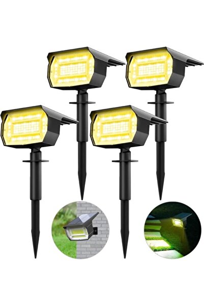 STARSTAR 4-pack solar spotlights 72 LEDs warm white.