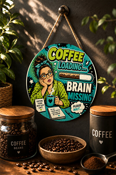 Mayeka Încărcare cafea, creier lipsă, Pop Art, Masă rotundă din MDF, Cafea
