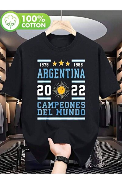 KYMC07 Men's Round Neck With Graphic Print, Argentina National Team For Men -...