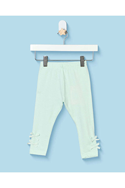 REDTAG Infant Girls Sage Leggings With Side Bows