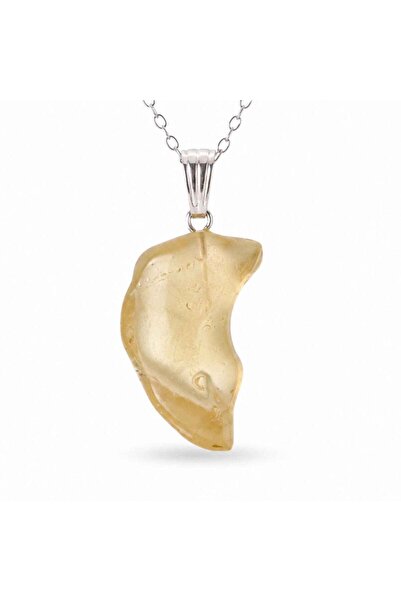 craftmystic 925 silver necklace with rough Libyan desert stone – clarity and ...