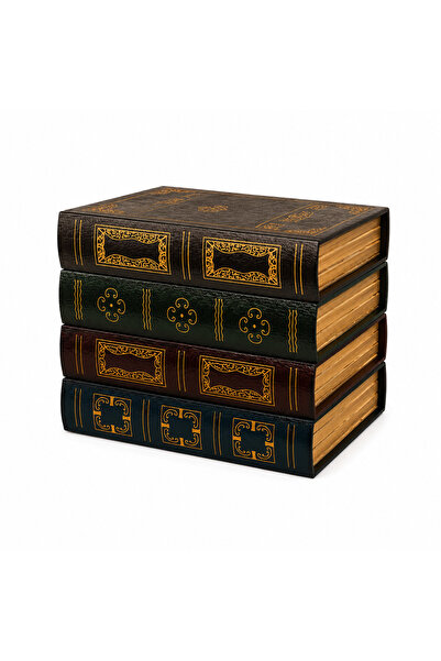 craftmystic Vintage Wooden Book-Type Storage Box - Elegance and Discreet Orga...