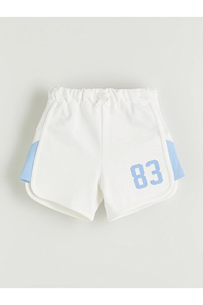 LC Waikiki Lcw Kids White Elastic Waist Girls Shorts