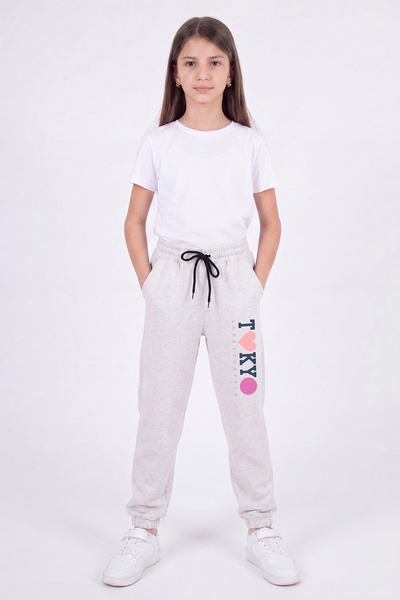 FYK KİDS Girl's Double Pocket Printed Colorful Jogger Sweatpants