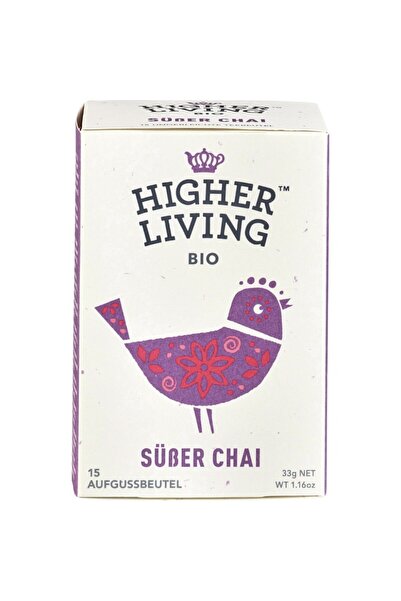 HIGHER LIVING Ceai Chai Dulce, 15 plicuri organice, 33g