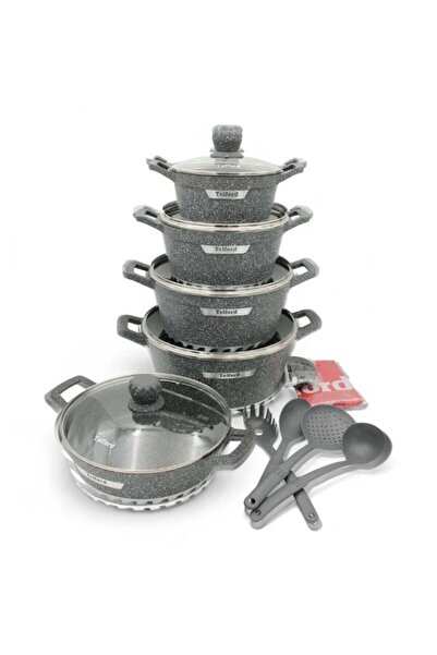 DubaiGallery Telford 17 PCS Non-Stick Cookware Set TGC-17M – Eco-Friendly Gra...
