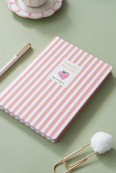 Matt Notebook A5 Timeless Planner Agenda 15X21 cm with Motivational Pages Str...