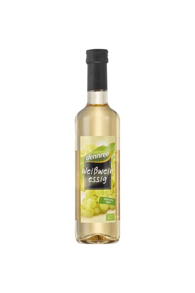 Dennree Oțet alb de vin organic, 500ml