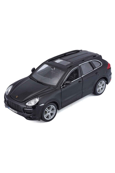 BBURAGO 1:24 Porsche Cayenne Turbo Model Car Black |   Diecast Metal Body |  ...