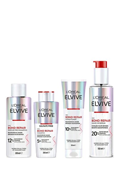 ELSEVE Elvive Bond Repair Şampuan 200 ml + Saç Kremi 150 ml + Şampuan Öncesi ...