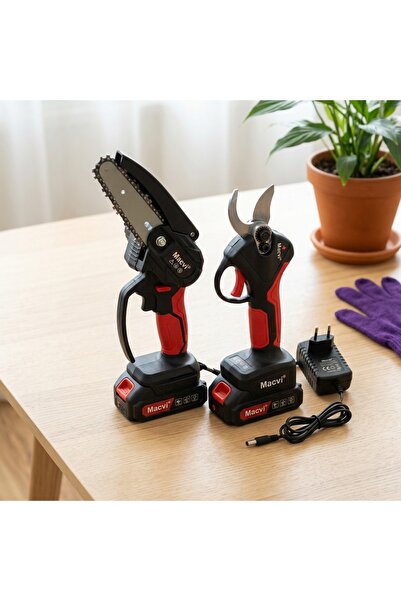 DeaL Set de foarfecă electrică și drujbă — Tăiere rapidă și fără efort 🔋 ✂️
