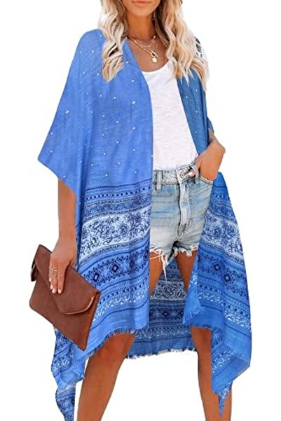 Moss Rose Women's Beach Cover up Swimsuit Kimono Cardigan with Bohemian Flora...