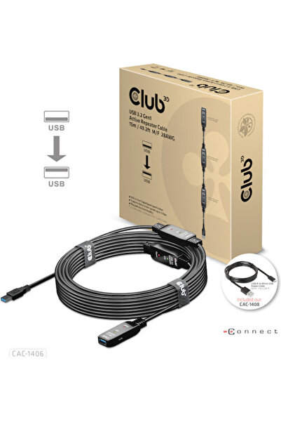 Other Club3D 15μ Καλώδιο USB 3.1 Αρσενικό Α σε Θηλυκό Α (CAC-1406)