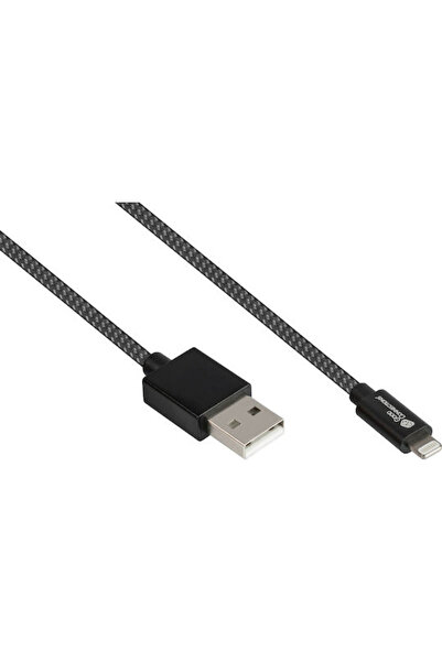 Good Connections Καλώδιο USB-A σε Lightning 12W Μαύρο 0.5μ