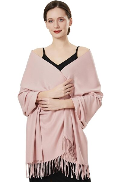 QBSM Womens Large Soft Wedding Evening Pashmina Shawls Wraps Scarfs
