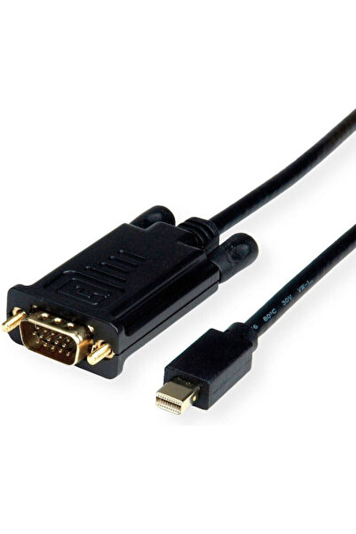 Roline Καλώδιο Mini DisplayPort σε VGA, Mini DP αρσενικό σε VGA αρσενικό, Μαύ...