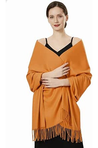 QBSM Womens Large Soft Wedding Evening Pashmina Shawls Wraps Scarfs