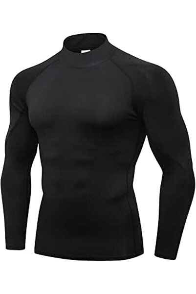 GENERAL Men's Compression Shirts Long Sleeve Athletic Workout Tops Gym Unders...