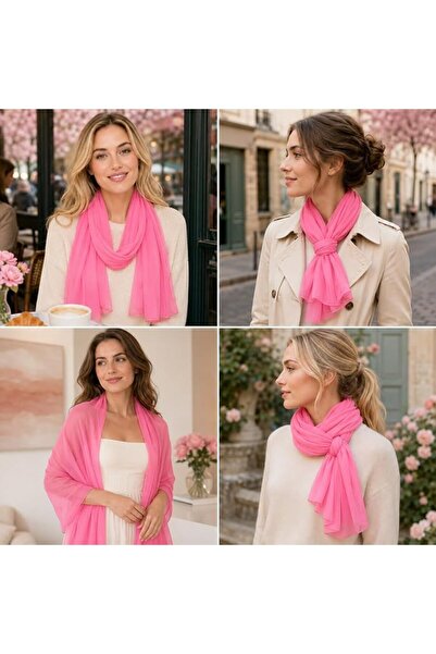 YOUR SMİLE for Women Lightweight Breathable Solid Color Soft Chiffon Long Fas...