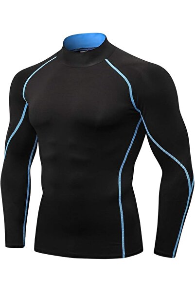 GENERAL Men's Compression Shirts Long Sleeve Athletic Workout Tops Gym Unders...