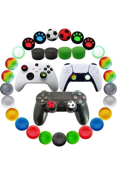 GENERAL 8pcs Joystick Grip for Ps5 Ps4 Controller, Silicone Thumb Grips Caps ...