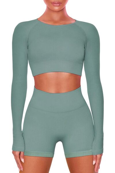GENERAL Buttergene Women 1 Athleisure | Long Sleeve Crop Top, High Waist Legg...