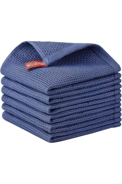 Nialnant 6 Pack Kitchen Towels and Dishcloths Sets,100% Cotton Soft Absorbent...