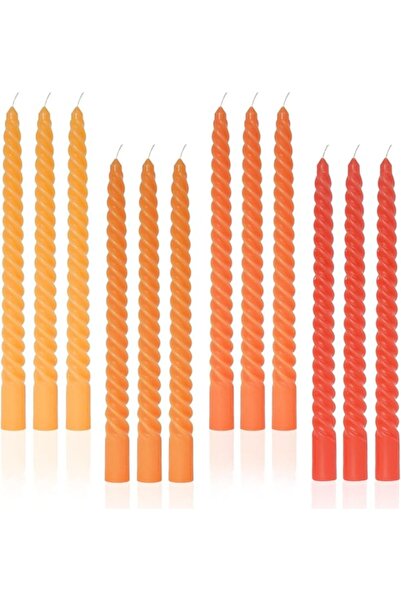 GENERAL Pink Spiral Taper Dinner Candles Conical Stick Candles Wax Unscented ...