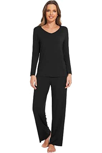 Wiwi Pajamas Sets for Women Soft Long Sleeve Tops and Pants Sleepwear Ladies ...