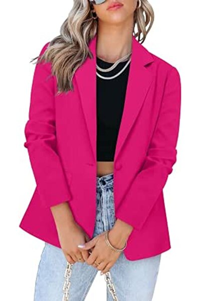 Crazyflie CRAZY GRID Womens Casual Blazer Jacket Long Sleeve Open Front Work ...
