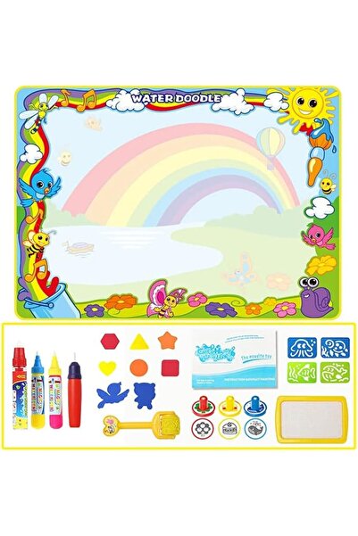 Generic Kids Water Doodle Mat Coloring Mats & Drawing Pens Reusable Painting ...