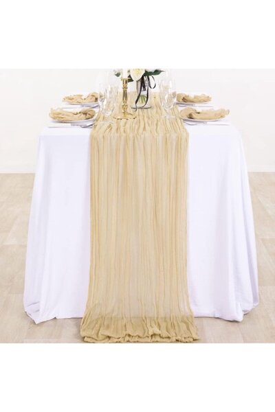 Generic Brand Bohemian style gauze table runner, mesh decoration, kitchen din...