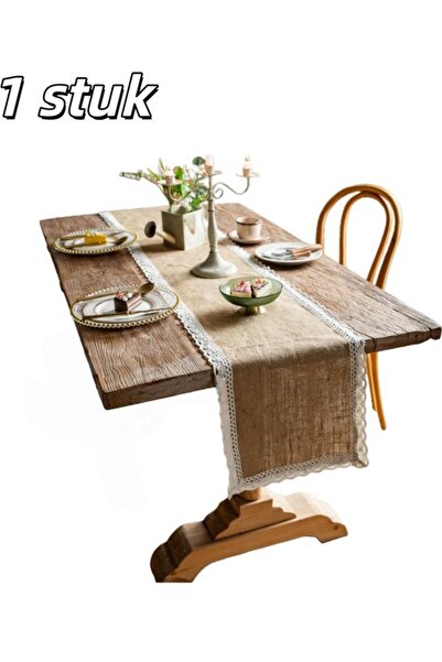 Generic Brand 1 Piece - Table Runner - Jute Table Runner - Lace Tassel - Long...