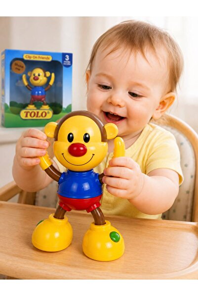 Tolo Jucărie Interactivă Bebeluși Toys Maimuțică, Jucărie Senzorială cu Mișca...