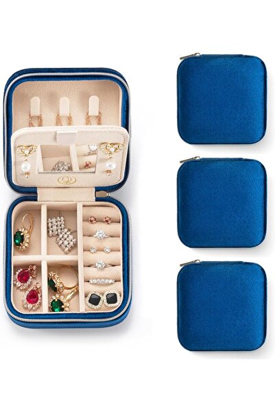 GENERAL ZPROW Plush Velvet Travel Jewelry Case, Organizer, Box, Small Case fo...