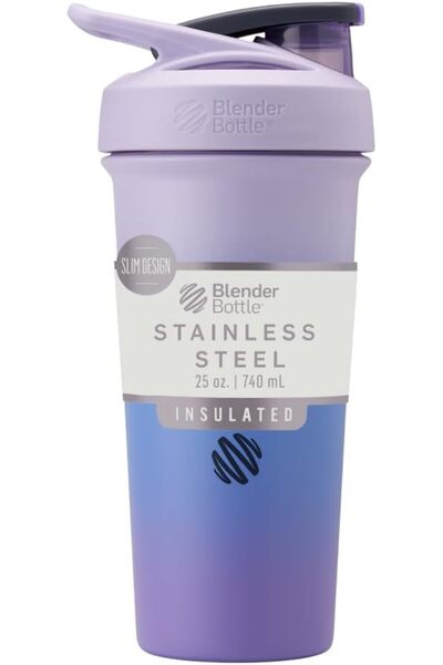 GENERAL BlenderBottle Strada Sleek Shaker Cup Insulated Stainless Steel Water...
