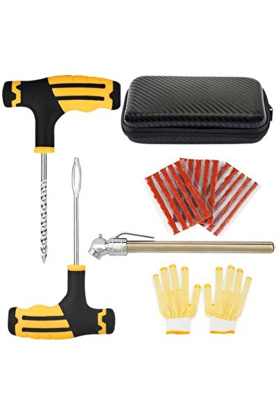 Morvena Picks Kit universal de reparare anvelope cu 15 benzi de reparare, bur...