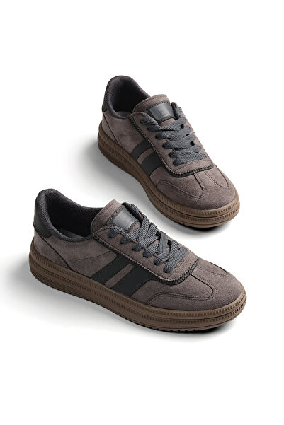 Tonny Black Women's Gray Smoked Comfortable Fit Non-Slip Sole Sneaker