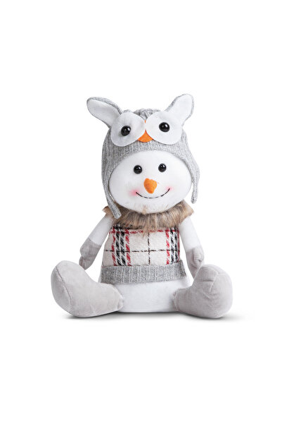 Alista Home Decorațiune de Crăciun om de zăpadă 30 cm, figurină textilă