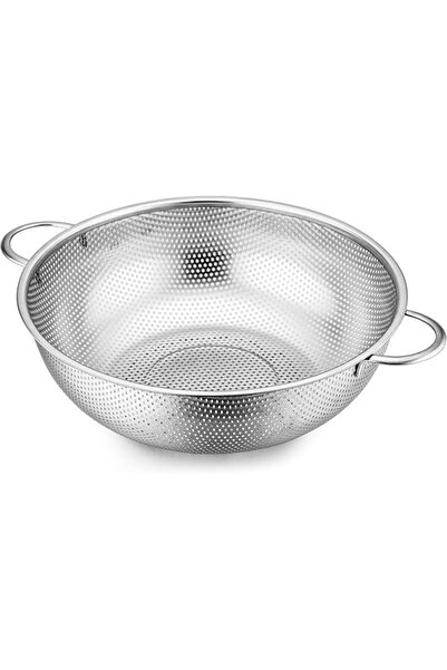 GENERAL E-far 3QT & 5QT Colander Set of 2, Stainless Steel Micro-Perforated C...