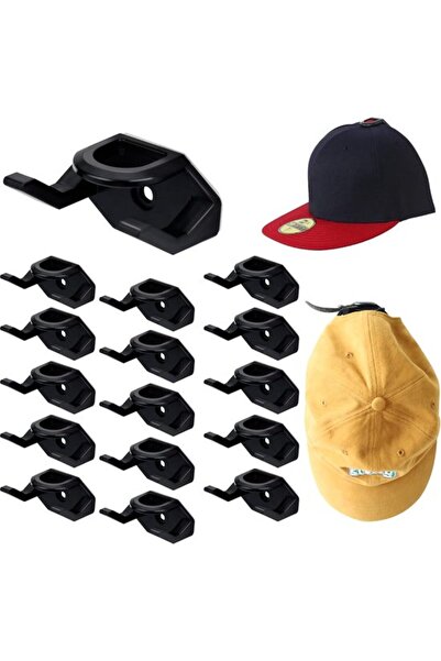 STARSTAR Self-adhesive hat hooks - Black - 16-pack