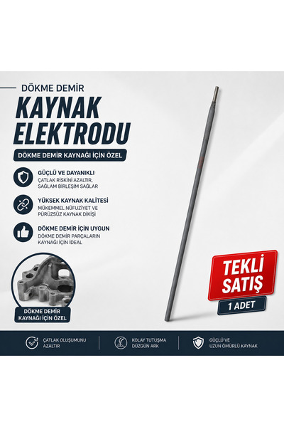 akatsuki Dökme Demir Kaynak Elektrodu 30 cm Pik Kaynak Çubuğu 1 Adet