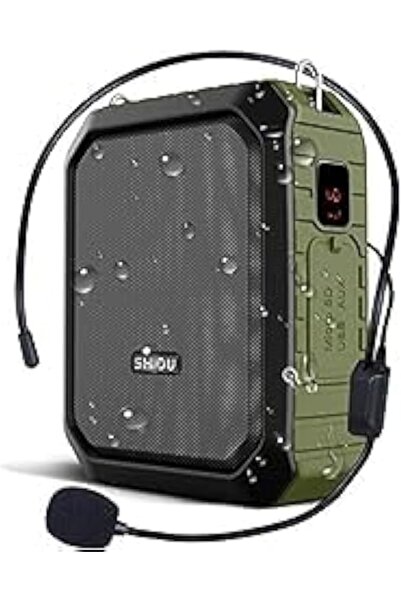 GENERAL 18W Voice Amplifier Portable Wired Headset Microphone Personal Voice ...