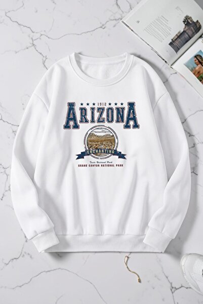 uyguntarz Unisex Arizona Printed Crew Neck Sweatshirt
