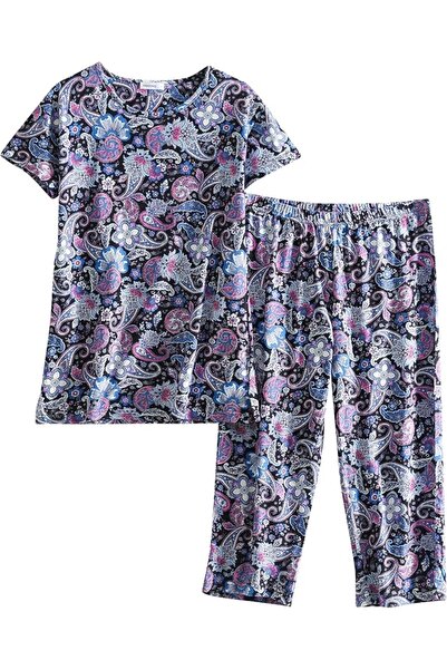 GENERAL PNAEONG Women’s Pajama Set - Sleepwear Tops with Capri Pants Casual a...