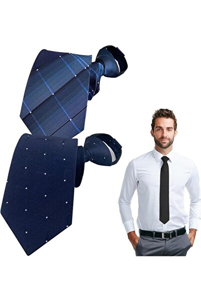GENERAL [Upgrade] 2 Pcs Zipper Ties for Men, Clip on Ties for Men Adjustable ...