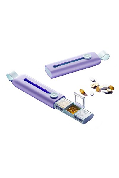 STARSTAR Portable pillbox – 3 compartments – suitable for daily use and trave...